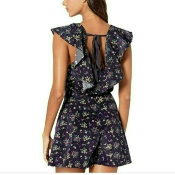 Free People Violet Visions Floral Romper -S - Picture 2 of 9